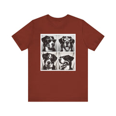 Animal Photobooth Funny Swiss Mountain Dog T-Shirt - Unisex Jersey Short Sleeve Tee