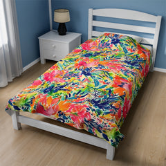 Watercolor Garden - Velveteen Plush Blanket