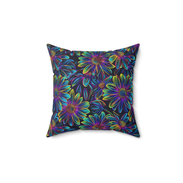 Luminous Flora - Spun Polyester Square Pillow