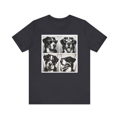 Animal Photobooth Funny Swiss Mountain Dog T-Shirt - Unisex Jersey Short Sleeve Tee
