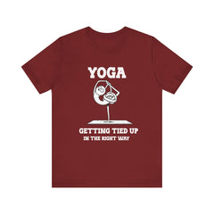 Yoga, Getting Tied Up - Unisex Jersey Short Sleeve Tee