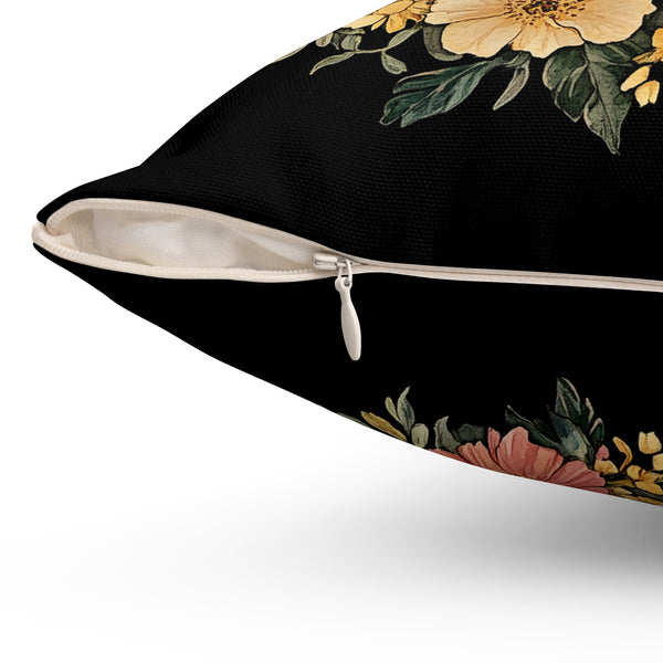 Solar Blossom - Spun Polyester Square Pillow