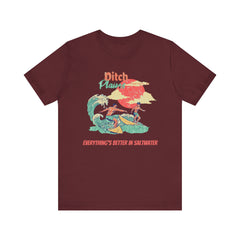 Surfer T-Shirt - Ditch Plains, Montauk, NY Design