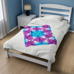Aura Bloom - Velveteen Plush Blanket