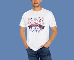 All American Dad Unisex Garment-Dyed T-Shirt for Patriotic Celebrations