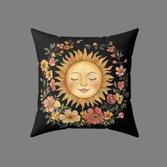 Solar Blossom - Spun Polyester Square Pillow