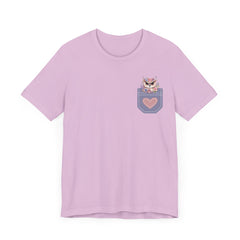 Cute Owl Pocket Tee for Animal Lovers - Unisex Jersey Short Sleeve
