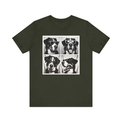 Animal Photobooth Funny Swiss Mountain Dog T-Shirt - Unisex Jersey Short Sleeve Tee