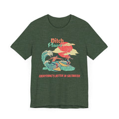 Surfer T-Shirt - Ditch Plains, Montauk, NY Design