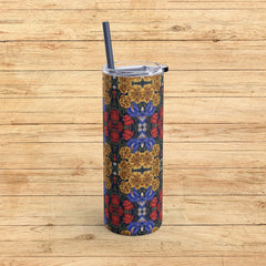 Golden Blossom Garden - Maars Maker Skinny Matte Tumbler, 20oz