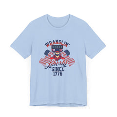 Patriotic Graphic Tee - Wranglin' Liberty Since 1776