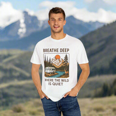 Breathe Deep Unisex Garment-Dyed T-Shirt - Nature Lover's Tee
