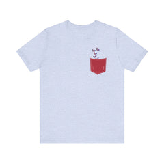 Patriotic Butterfly Pocket Unisex Tee - Casual and Stylish Summer Shirt