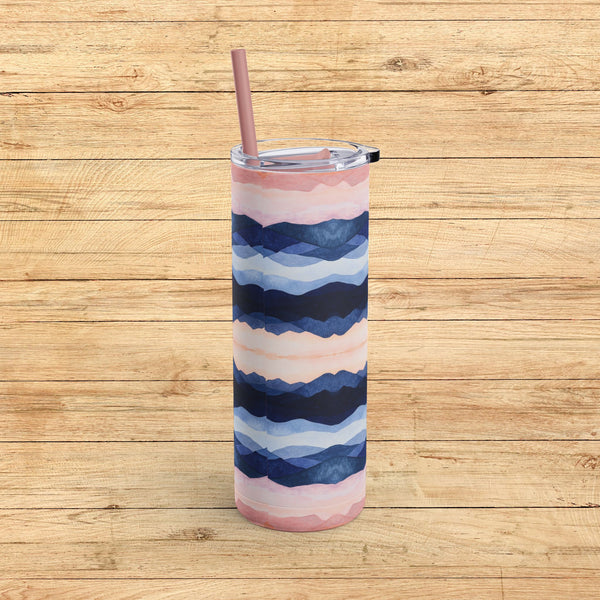 Serenity Waves - Maars Maker Skinny Matte Tumbler, 20oz