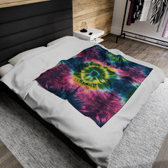 Cosmic Harmony - Velveteen Plush Blanket