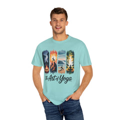 Yoga Art Unisex Garment-Dyed T-Shirt - Relaxed Fit for Mindfulness and Meditation
