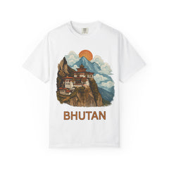 Scenic Bhutan T-Shirt, Travel Tee, Nature Lover Gift, Unisex Graphic T-Shirt, Adventure Clothing, Cultural Souvenir
