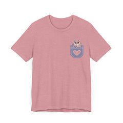 Cute Owl Pocket Tee for Animal Lovers - Unisex Jersey Short Sleeve
