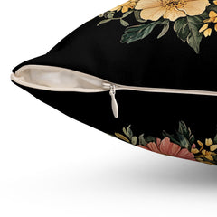 Solar Blossom - Spun Polyester Square Pillow