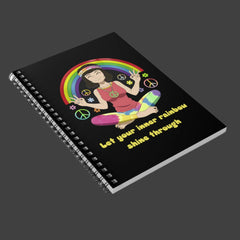 Let Your Inner Rainbow Shine Through - Spiral Notebook - Ruled Line