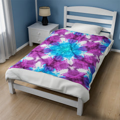 Aura Bloom - Velveteen Plush Blanket