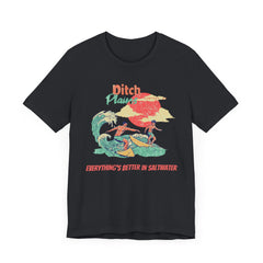 Surfer T-Shirt - Ditch Plains, Montauk, NY Design