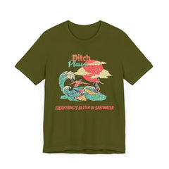 Surfer T-Shirt - Ditch Plains, Montauk, NY Design