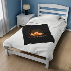 Lotus Radiance - Velveteen Plush Blanket