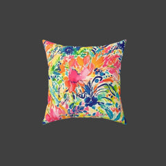 Water Color Garden - Spun Polyester Square Pillow