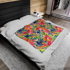 Watercolor Garden - Velveteen Plush Blanket
