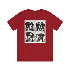 Animal Photobooth Funny Swiss Mountain Dog T-Shirt - Unisex Jersey Short Sleeve Tee