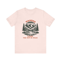 Mountain Wander Short Sleeve Tee - Wander Where The WiFi Is Weak
