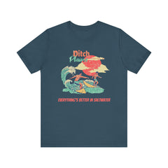 Surfer T-Shirt - Ditch Plains, Montauk, NY Design