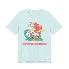 Surfer T-Shirt - Ditch Plains, Montauk, NY Design