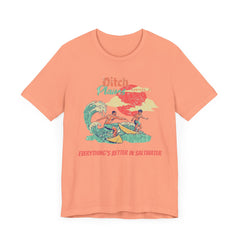 Surfer T-Shirt - Ditch Plains, Montauk, NY Design