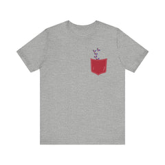 Patriotic Butterfly Pocket Unisex Tee - Casual and Stylish Summer Shirt