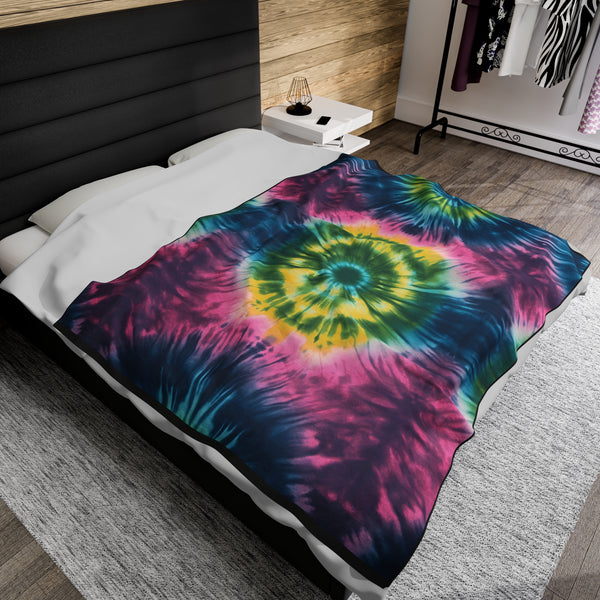 Cosmic Harmony - Velveteen Plush Blanket