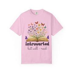 Introverted But Well-Read T-Shirt - Cute Floral Design for Book Lovers