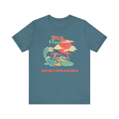 Surfer T-Shirt - Ditch Plains, Montauk, NY Design