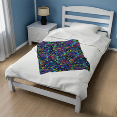 Luminous Flora - Velveteen Plush Blanket