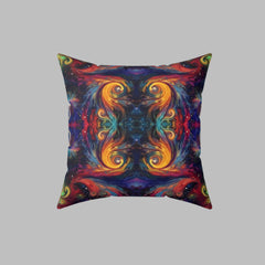 Fire and Cosmos - Spun Polyester Square Pillow