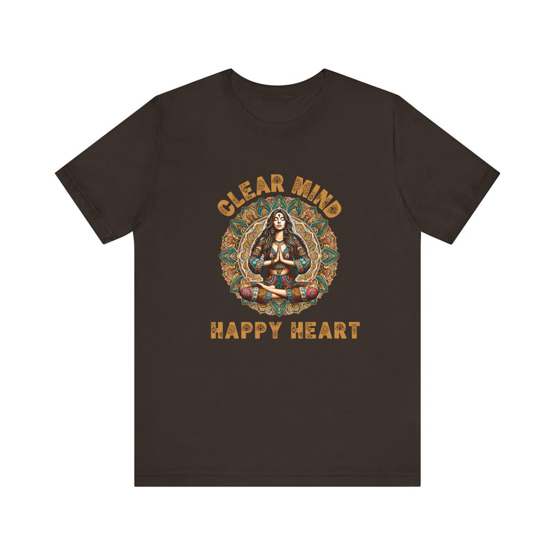 Calm Mind Happy Heart - Unisex Jersey Short Sleeve Tee