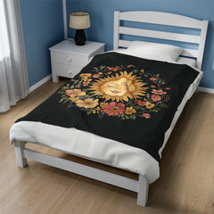 Solar Blossom - Velveteen Plush Blanket