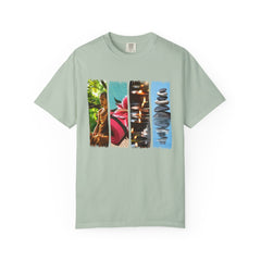 Zen Vibes Unisex Garment-Dyed T-Shirt with Inspirational Nature Design