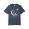 Moonlit Floral Unisex Garment-Dyed T-Shirt – Perfect for Nature Lovers
