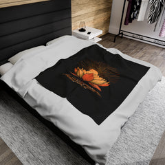 Lotus Radiance - Velveteen Plush Blanket