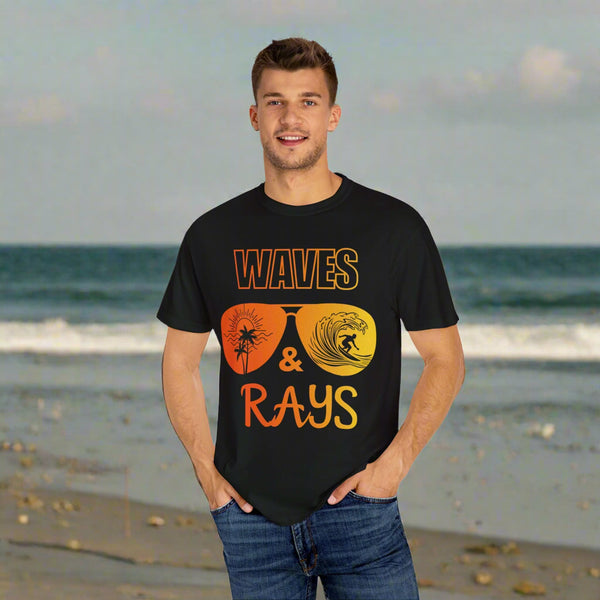 Waves & Rays Unisex Garment-Dyed T-Shirt - Perfect for Surf Lovers