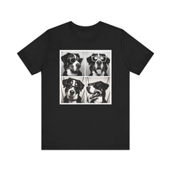 Animal Photobooth Funny Swiss Mountain Dog T-Shirt - Unisex Jersey Short Sleeve Tee