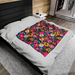 Groovy Garden - Velveteen Plush Blanket