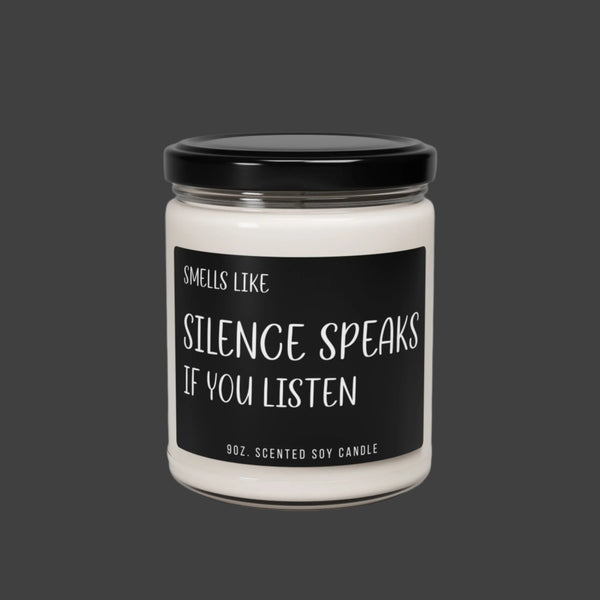 Silence Speaks Scented Soy Candle - 9oz Relaxation Gift